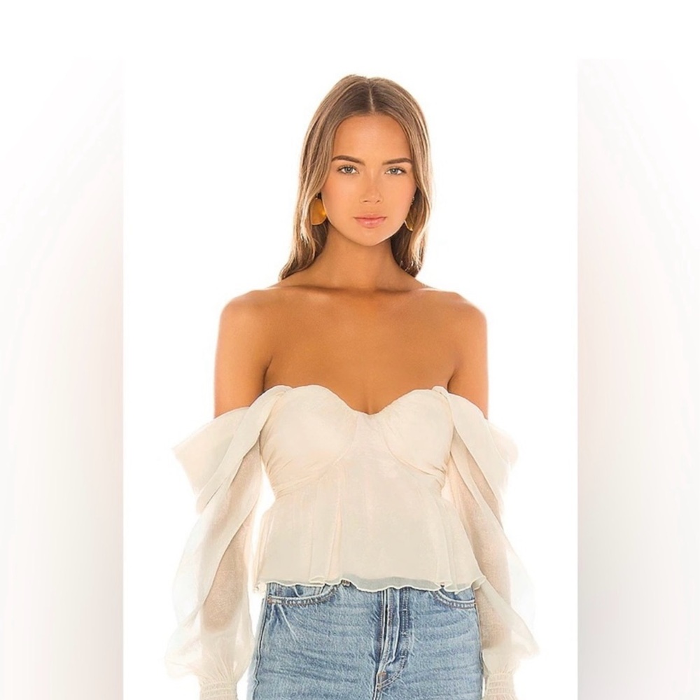 House of Harlow 1960 x Revolve Burna Blouse Size Medium Off-Shoulder